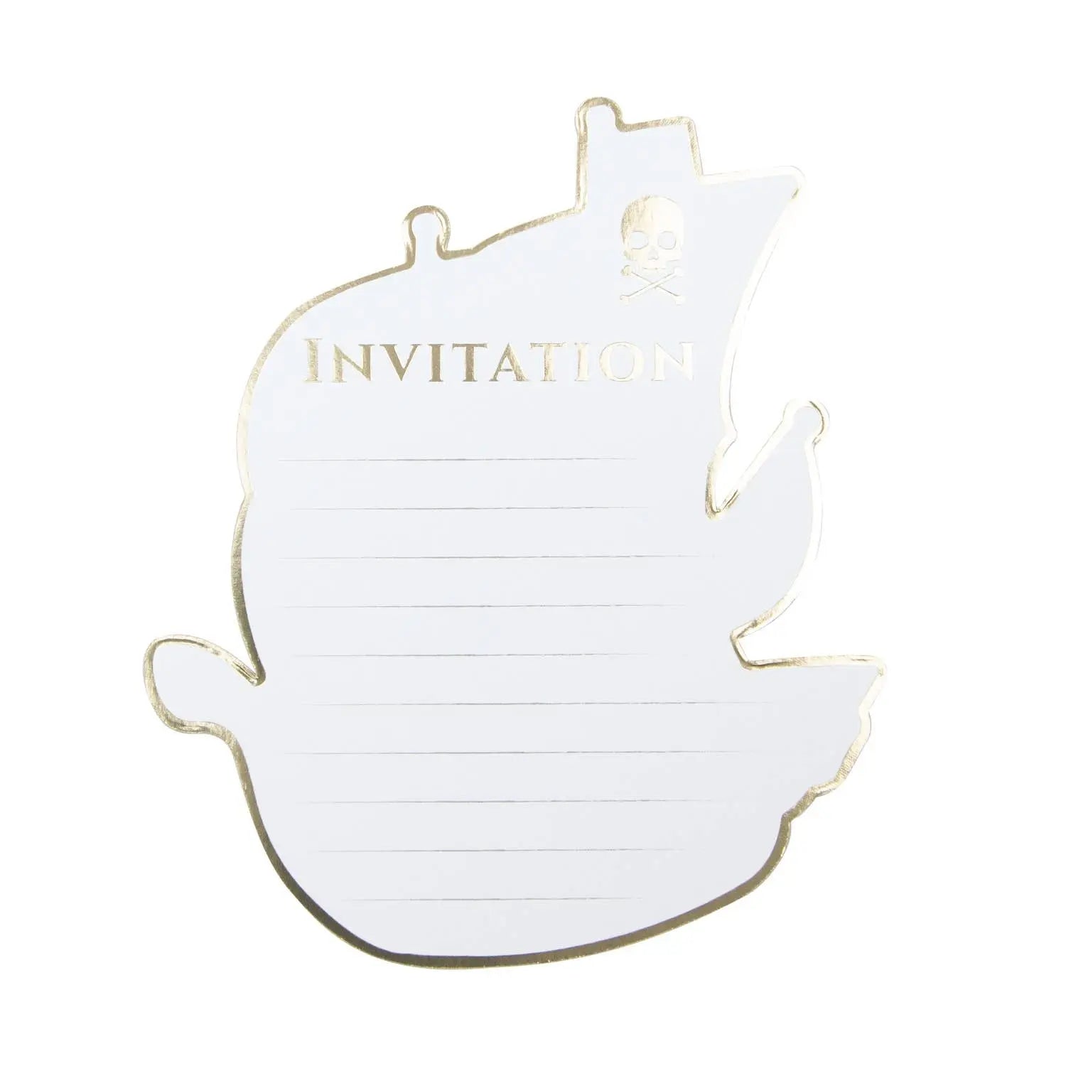 SET OF 8 PIRATE INVITATIONS Tim&Puce Factory