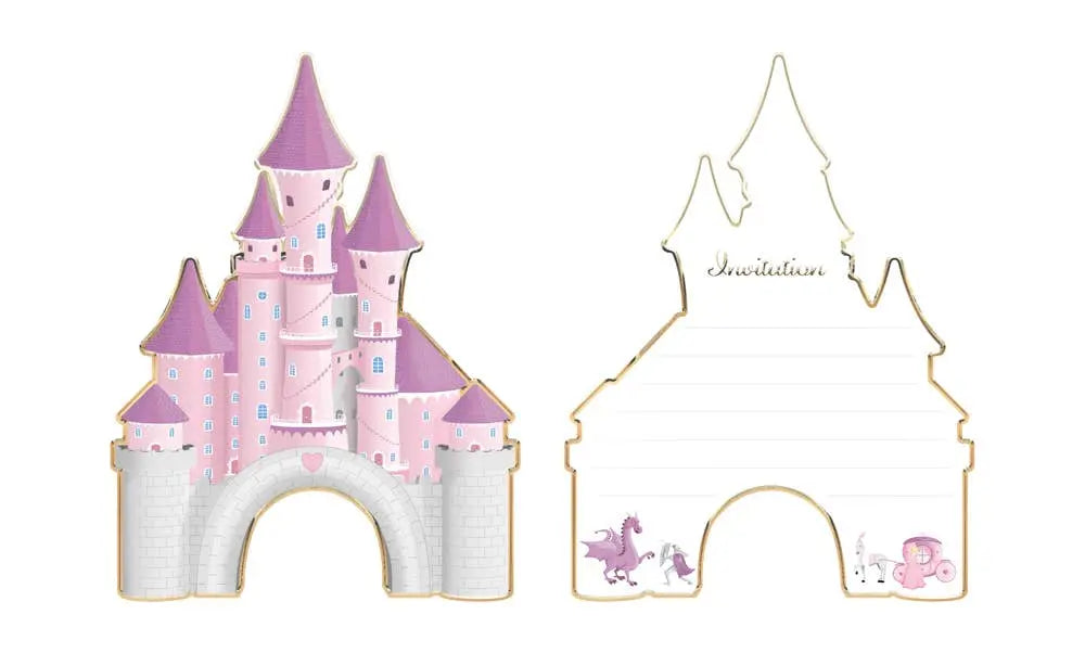 SET OF 8 PRINCESS INVITATIONS Tim&Puce Factory