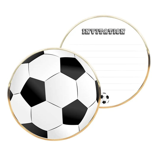 SET OF 8 SOCCER INVITATIONS Tim&Puce Factory