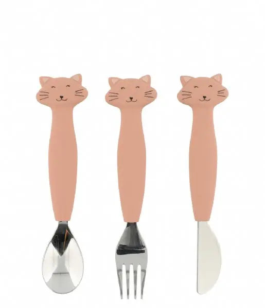 SILICONE CUTLERY SET 3-PACK MRS. CAT Trixie