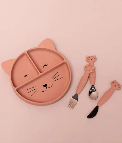 SILICONE CUTLERY SET 3-PACK MRS. CAT Trixie