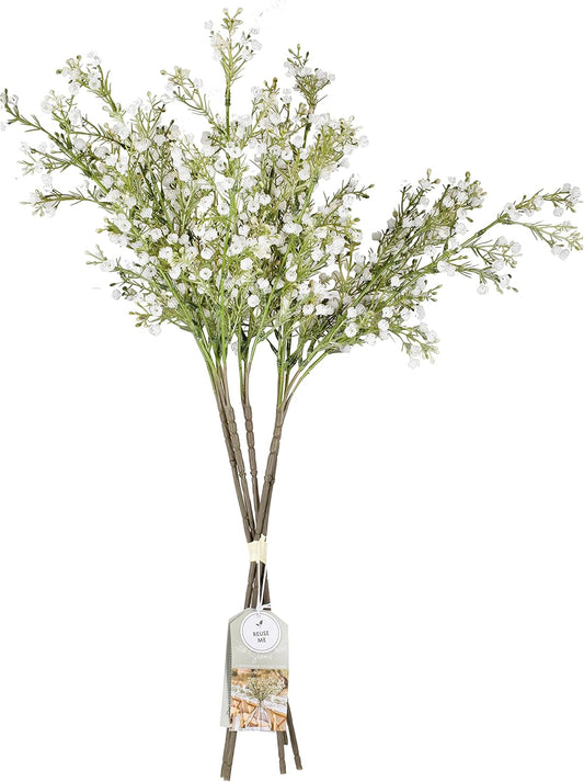 Ginger Ray 5 x White Gypsophila Artificial Foliage Stem Wedding Flowers