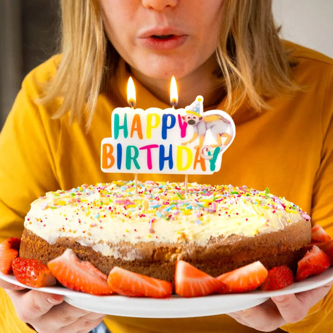 Safari Animal Happy Birthday Candle Talking Tables EU