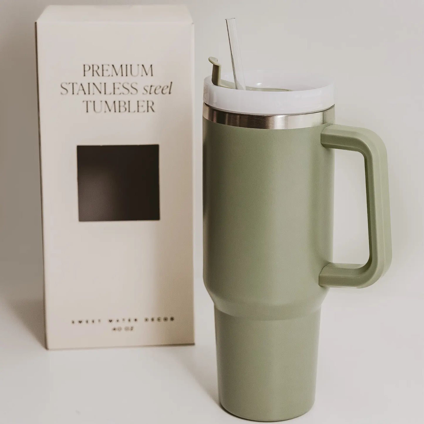 Sage Green 40 oz Travel Tumbler - Home Decor & Gifts Sweet Water Decor