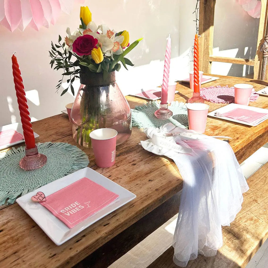 Sage Green Raffia Placemats for Table| 2 Pack| Summer | Talking Tables EU