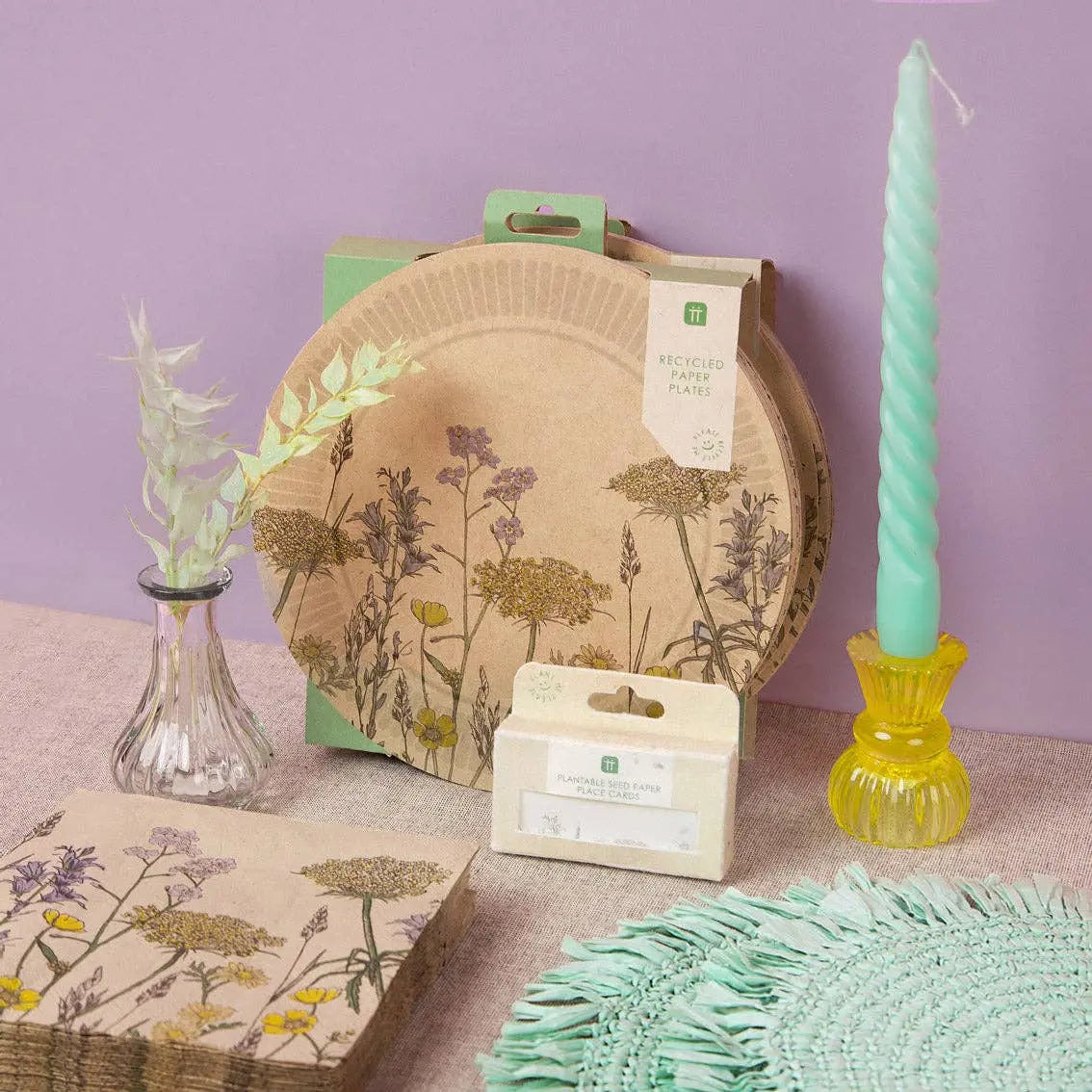 Sage Green Raffia Placemats for Table| 2 Pack| Summer | Talking Tables EU