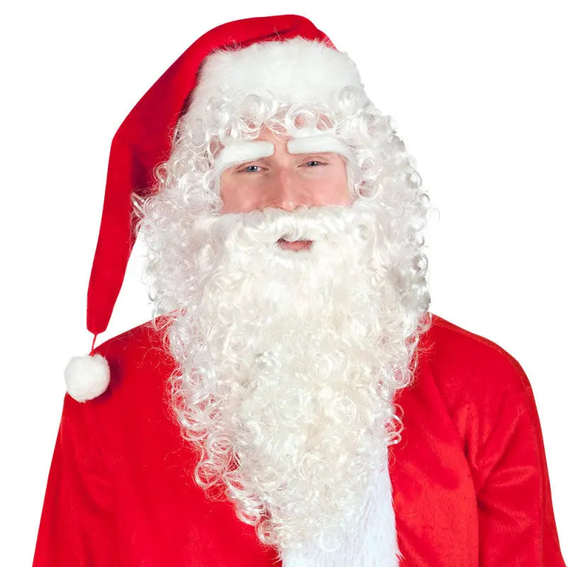 Santa Claus wig with eyebrows and long beard Cotillons D Alsace