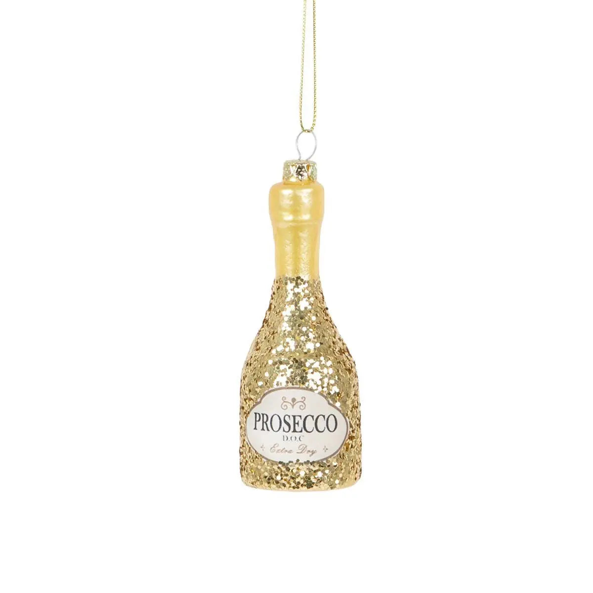 Sass & Belle Europe - Lets Celebrate Glitter Prosecco Bottle Shaped Bauble Sass & Belle Europe