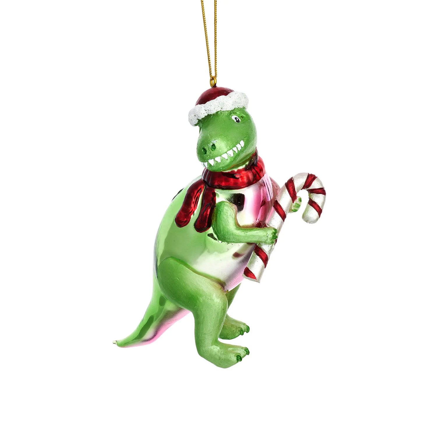 Sass & Belle Europe - T-Rex with Candy Cane Shaped Bauble Sass & Belle Europe