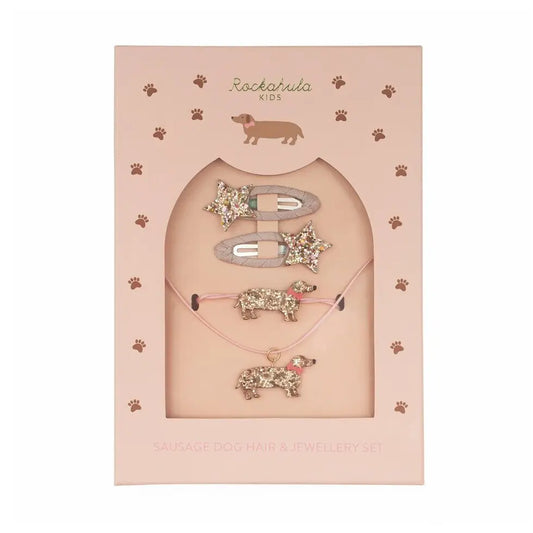 Sausage Dog Hair & Jewellery Set Rockahula