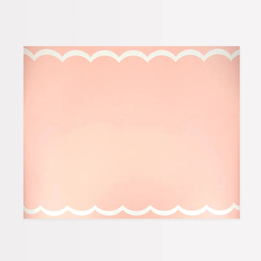 Scalloped Edge Pink Table Runner Meri Meri