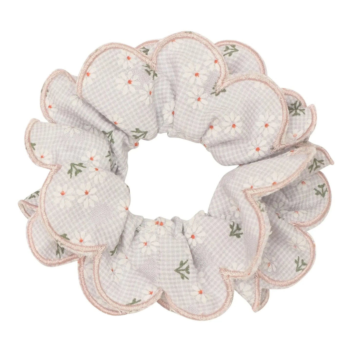Scalloped floral scrunchie Mimi & Lula