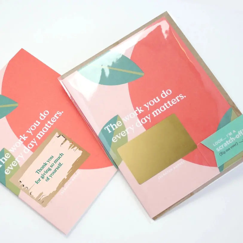 Scratch-Off Teacher Thank You Card Inklings