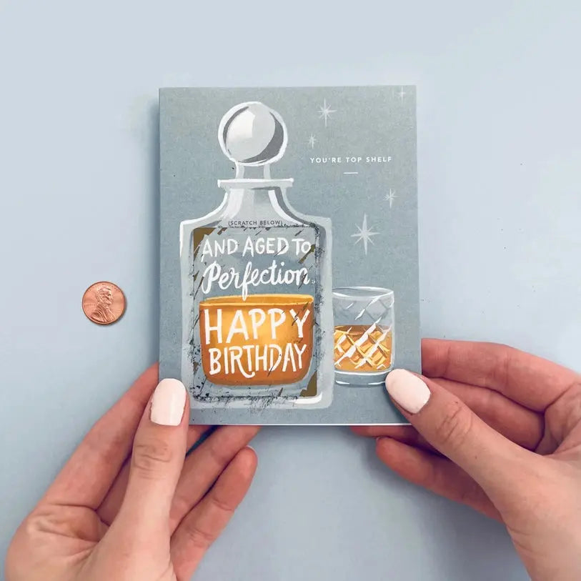 Scratch-Off Whiskey - Birthday Card Inklings