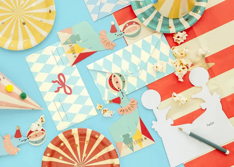 Seal Invitations, 8.5 x 18.5 cm, mix Partydeco