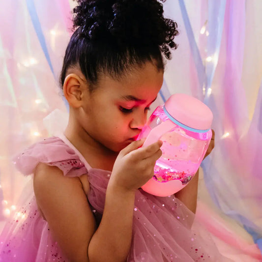 Sensory Play Jar - Bubble Gum Glo Pals