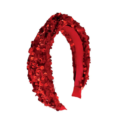 Sequin Velvet Headband - Red Rockahula