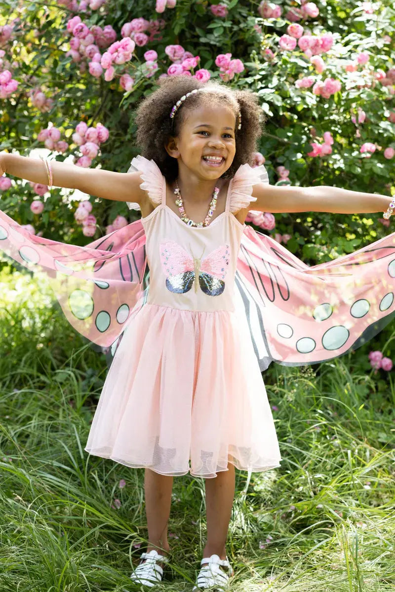 Sequins Secret Butterfly Twirl Dress with Wings Great Pretenders