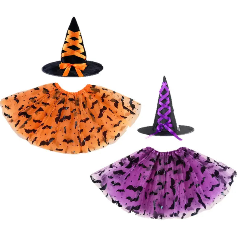 Set Tutu vampires + rubban hat - violet or orange Cotillons D Alsace