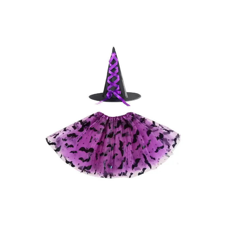 Set Tutu vampires + rubban hat - violet or orange Cotillons D Alsace