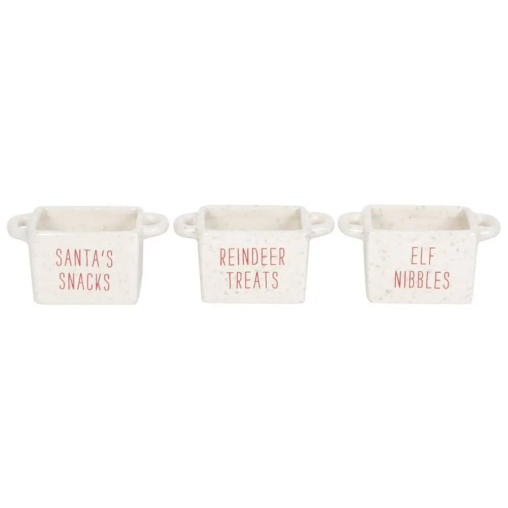 Set of 3 Ceramic Christmas Snack Bowls Something Different Wholesale