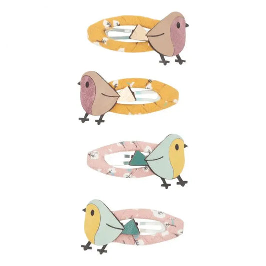 Set of 4 Birdie clips | Mustard Mimi & Lula