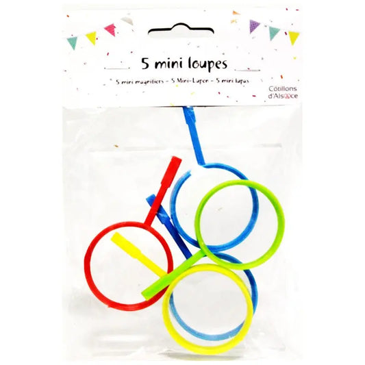 Set of 5 mini magnifiers cotillons Alsace