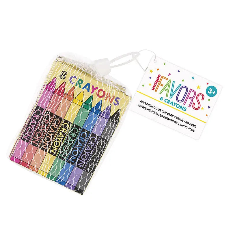 Set of 6 Brillant colors crayons cotillons Alsace