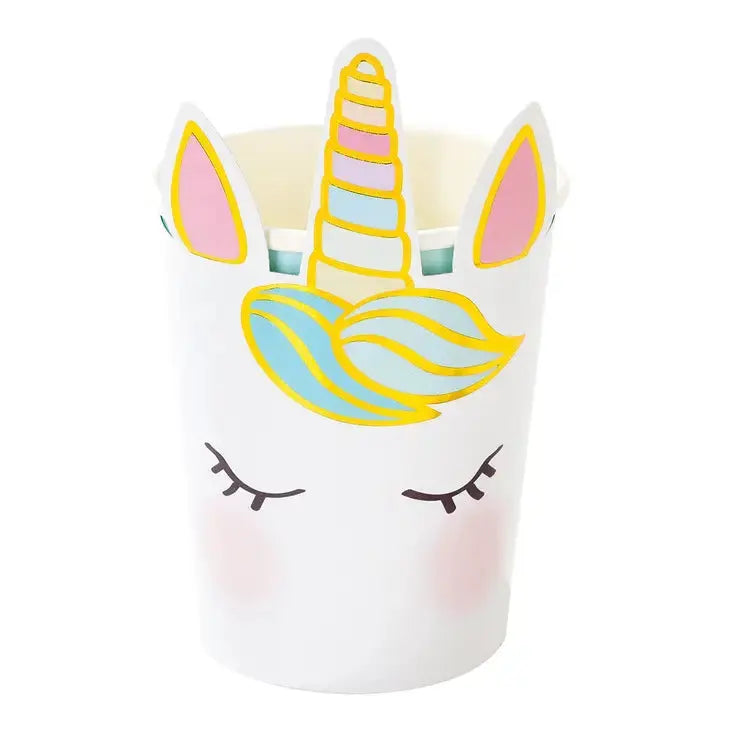 Shaped Unicorn Cups - 8 Pack Talking Tables