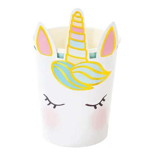 Shaped Unicorn Cups - 8 Pack Talking Tables