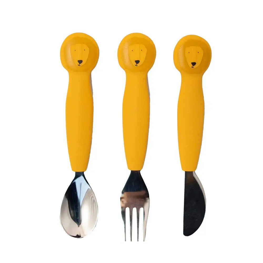Silicone cutlery set 3-pack - Mr. Lion Trixie