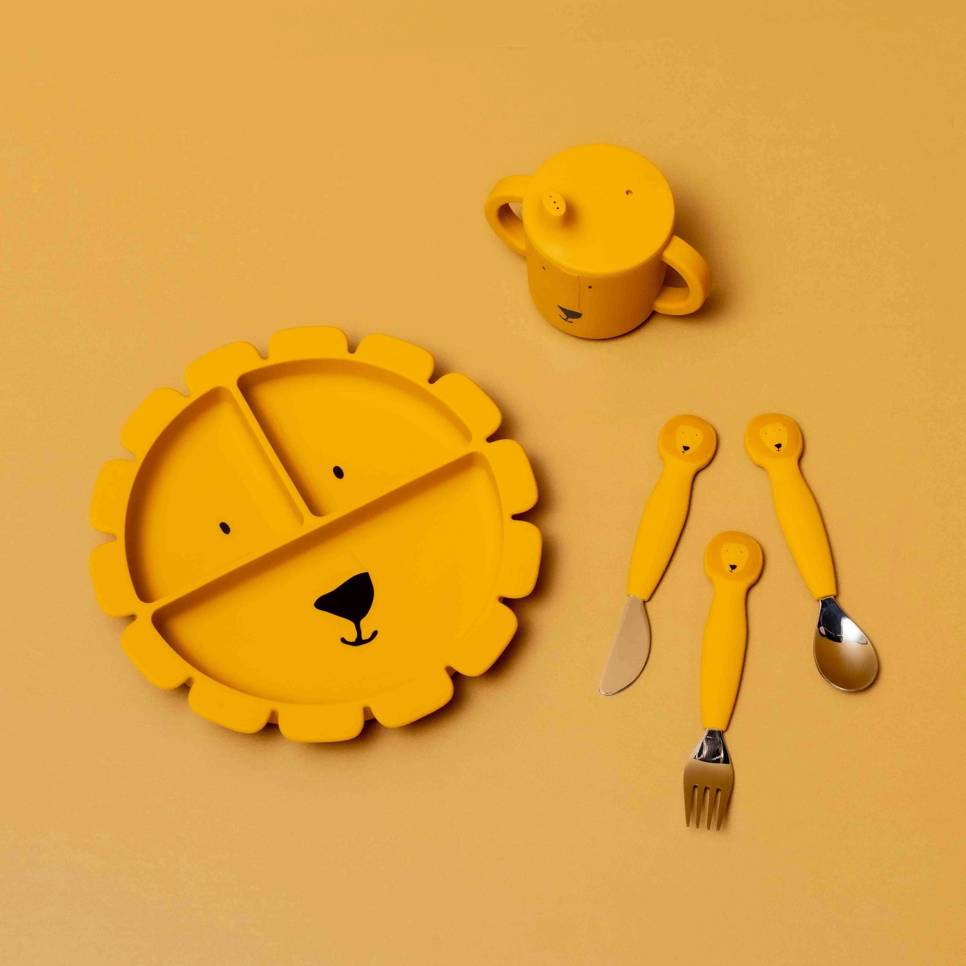 Silicone cutlery set 3-pack - Mr. Lion Trixie