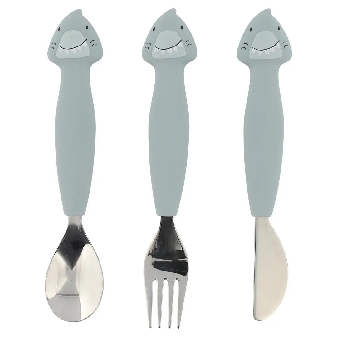 Silicone cutlery set 3-pack - Mr. Shark Trixie