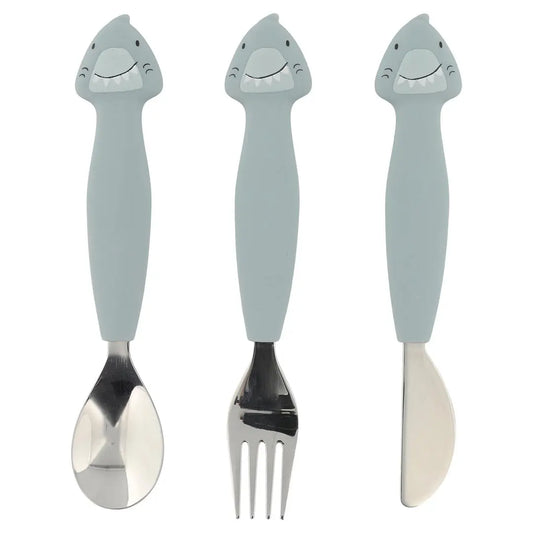 Silicone cutlery set 3-pack - Mr. Shark Trixie