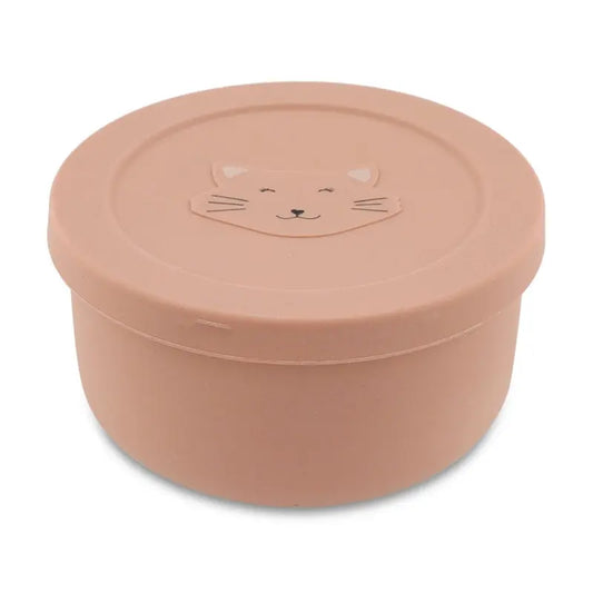 Silicone snack pot with lid - Mrs. Cat Trixie