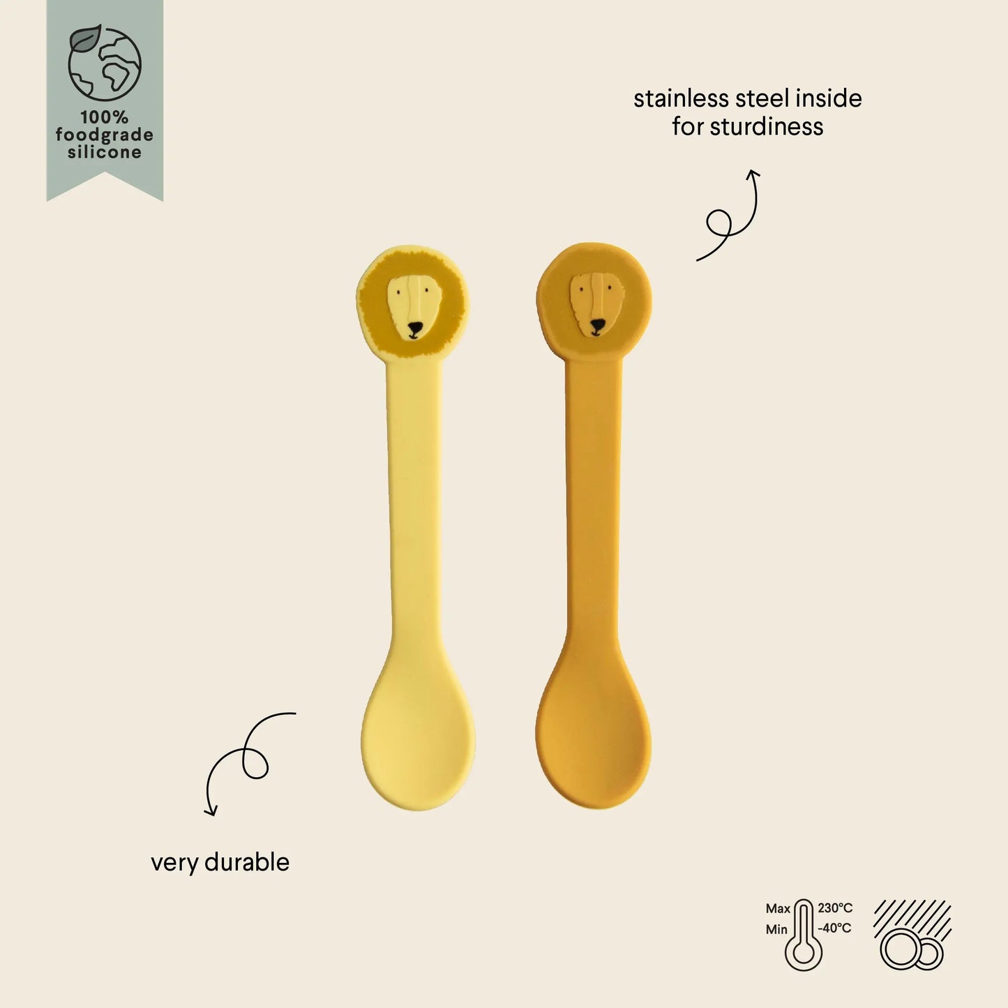 Silicone spoon 2-pack - Mr. Lion Trixie