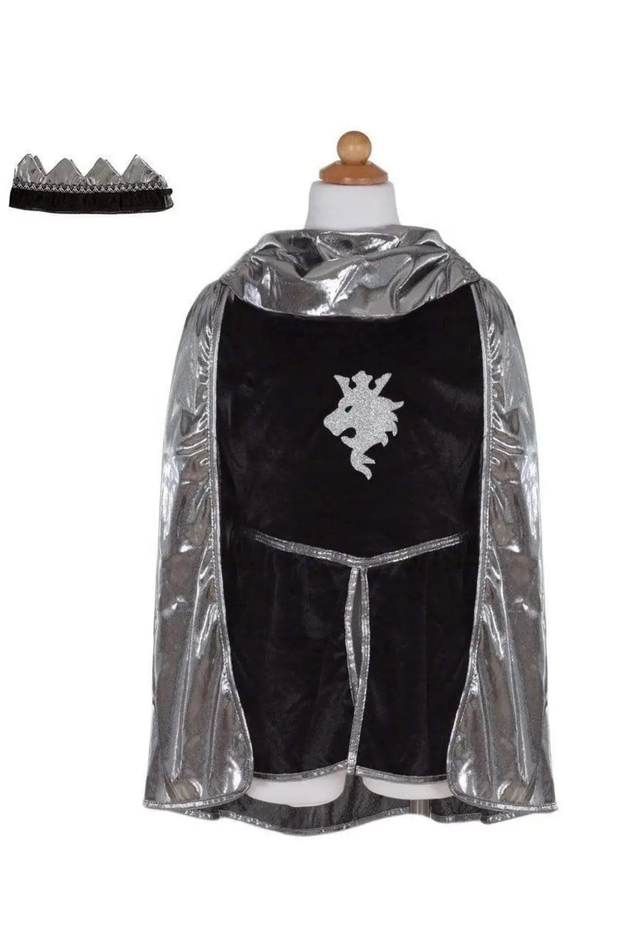 Silver Knight Cape Tunic with Crown Great Pretenders