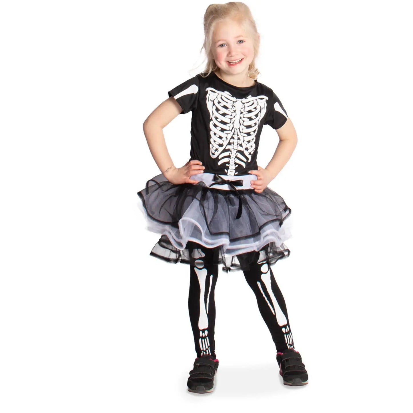 Skeleton Dress for Children - Size S 3-5 years Folat