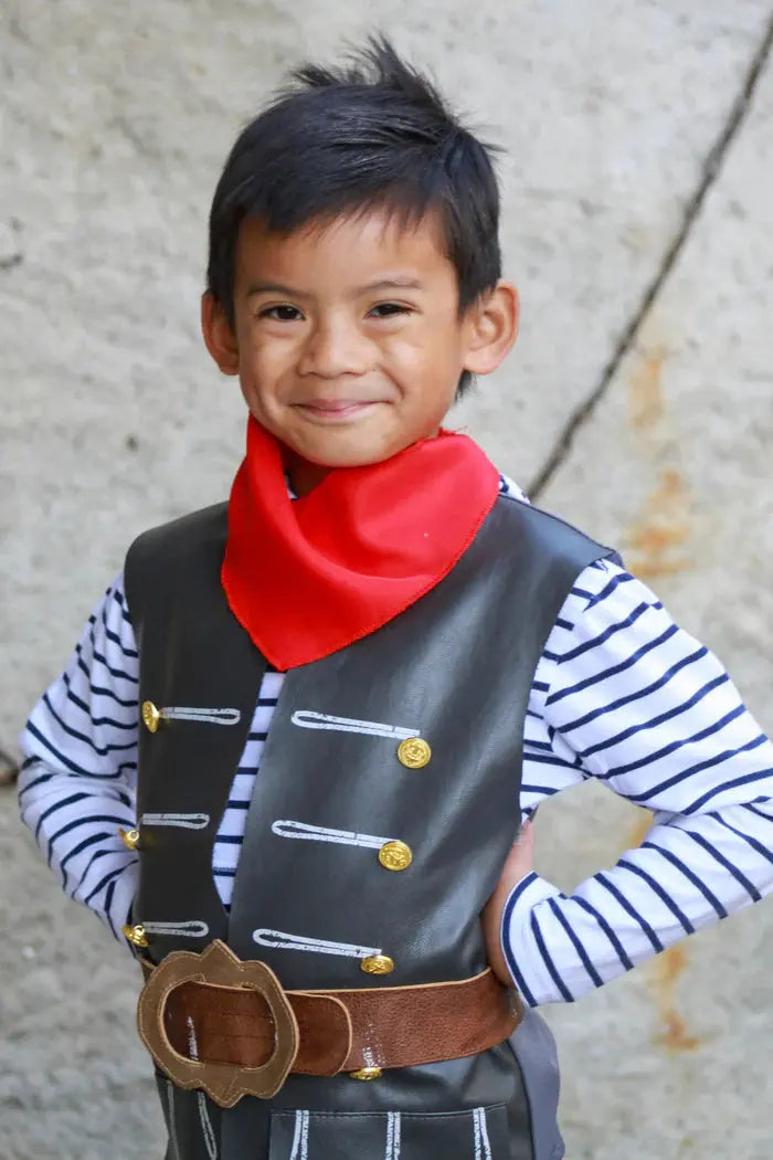 Skully Pirate Vest, Belt & Scarf Great Pretenders