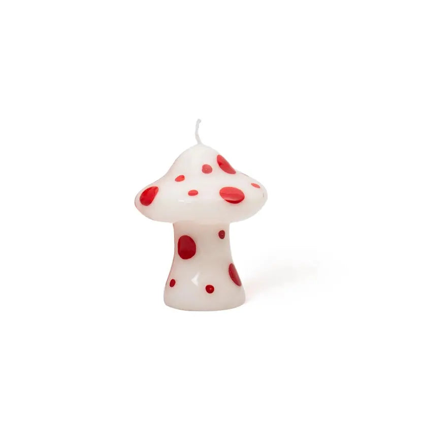 Small Amanita Mushroom Candle - Hand Painted Hf HELIO FERRETI