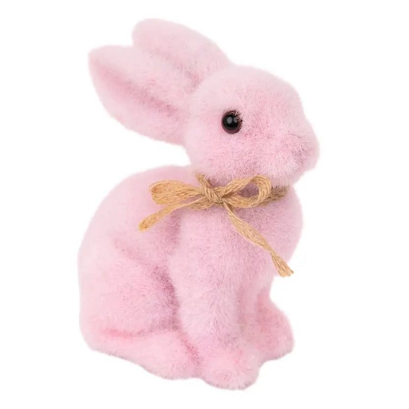 Small Pink Easter Bunny Table Decoration - 15cm Talking Tables