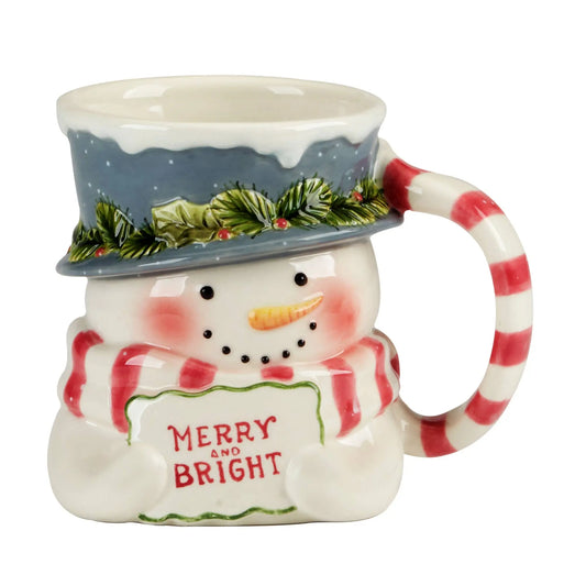 Snowman Greetings  Christmas 3-D Mug - Snowman Certified International