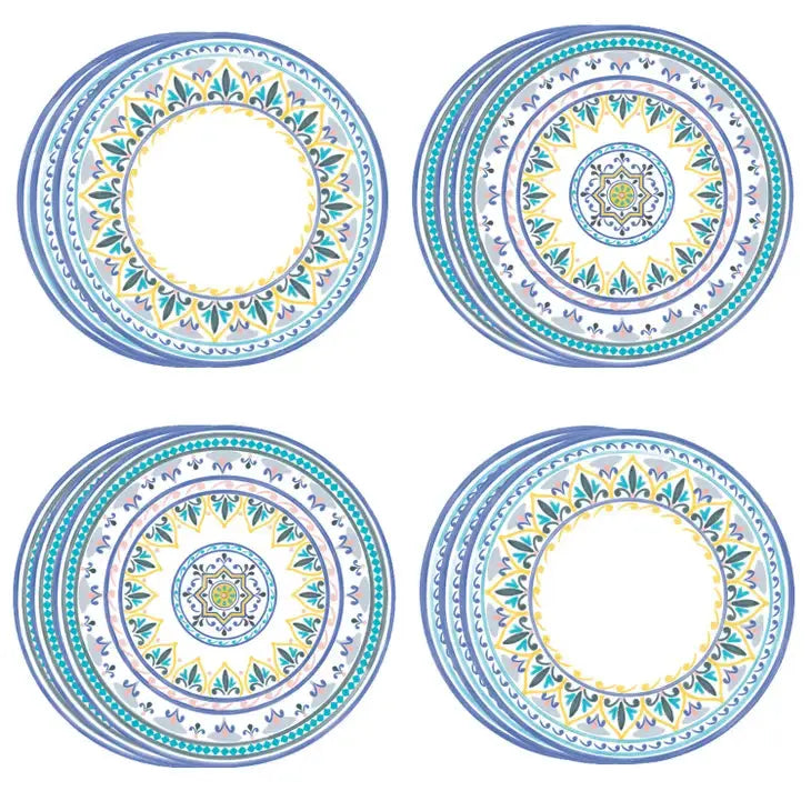 Souk Blue Paper Plates - 12 Pack Talking Tables