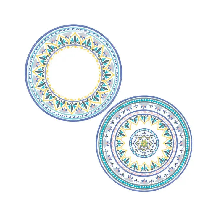 Souk Blue Paper Plates - 12 Pack Talking Tables