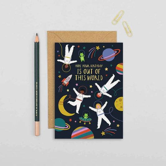 Space Birthday Card | Kids Card | Childrens Card Mifkins