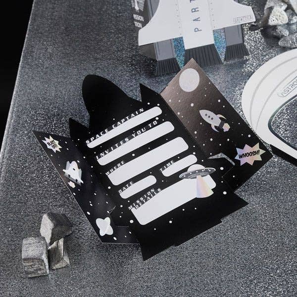 Space Party Invitations 10 Pack Hootyballoo by Club Green