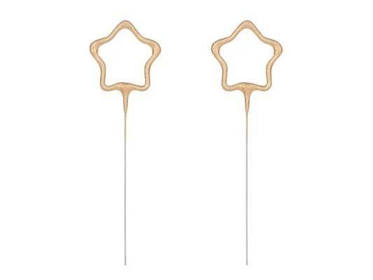 Sparklers Stars, gold, 16.5cm Partydeco
