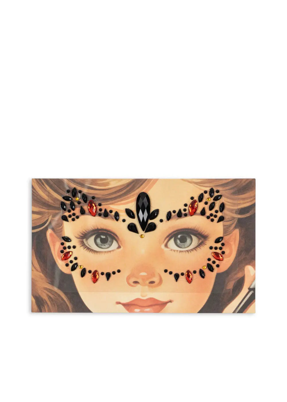 Sparkling spooky face glam Red/Black Konges Slojd