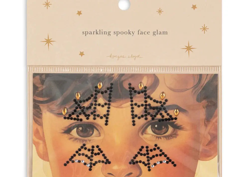 Sparkling spooky face glam thepartyville