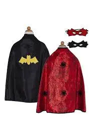 Spider and bat Cape with Mask 3 - 4 year Great Pretenders